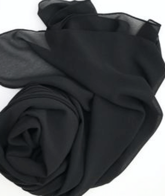 Georgette Hijab – Black