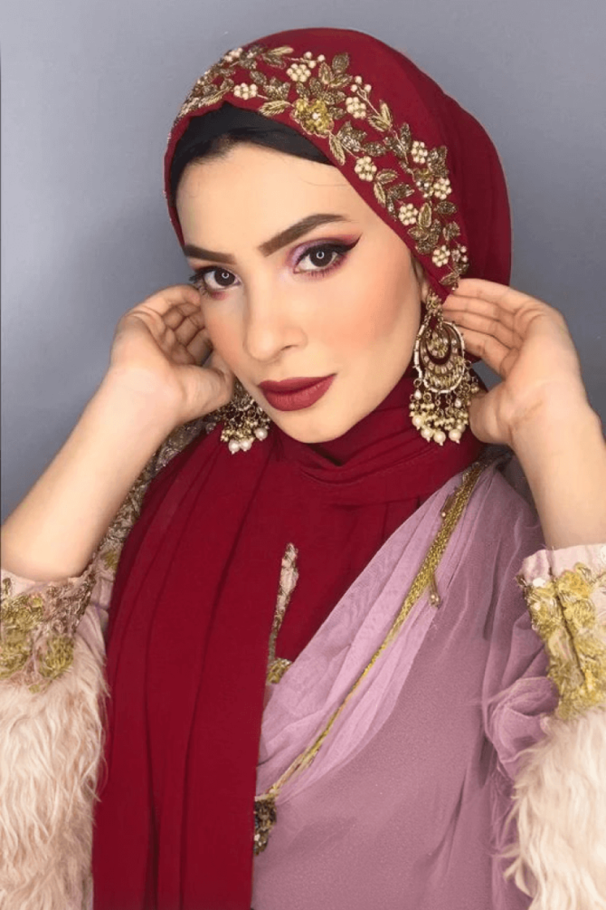 Festive Hijab - Red