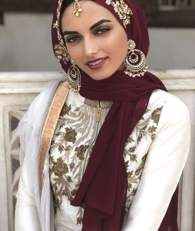 Festive Hijab – Maroon